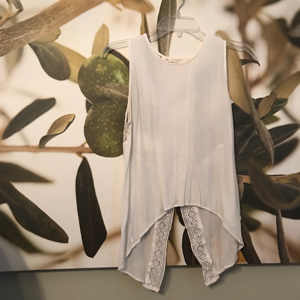Sophie Rue White Top with Lacey Back
